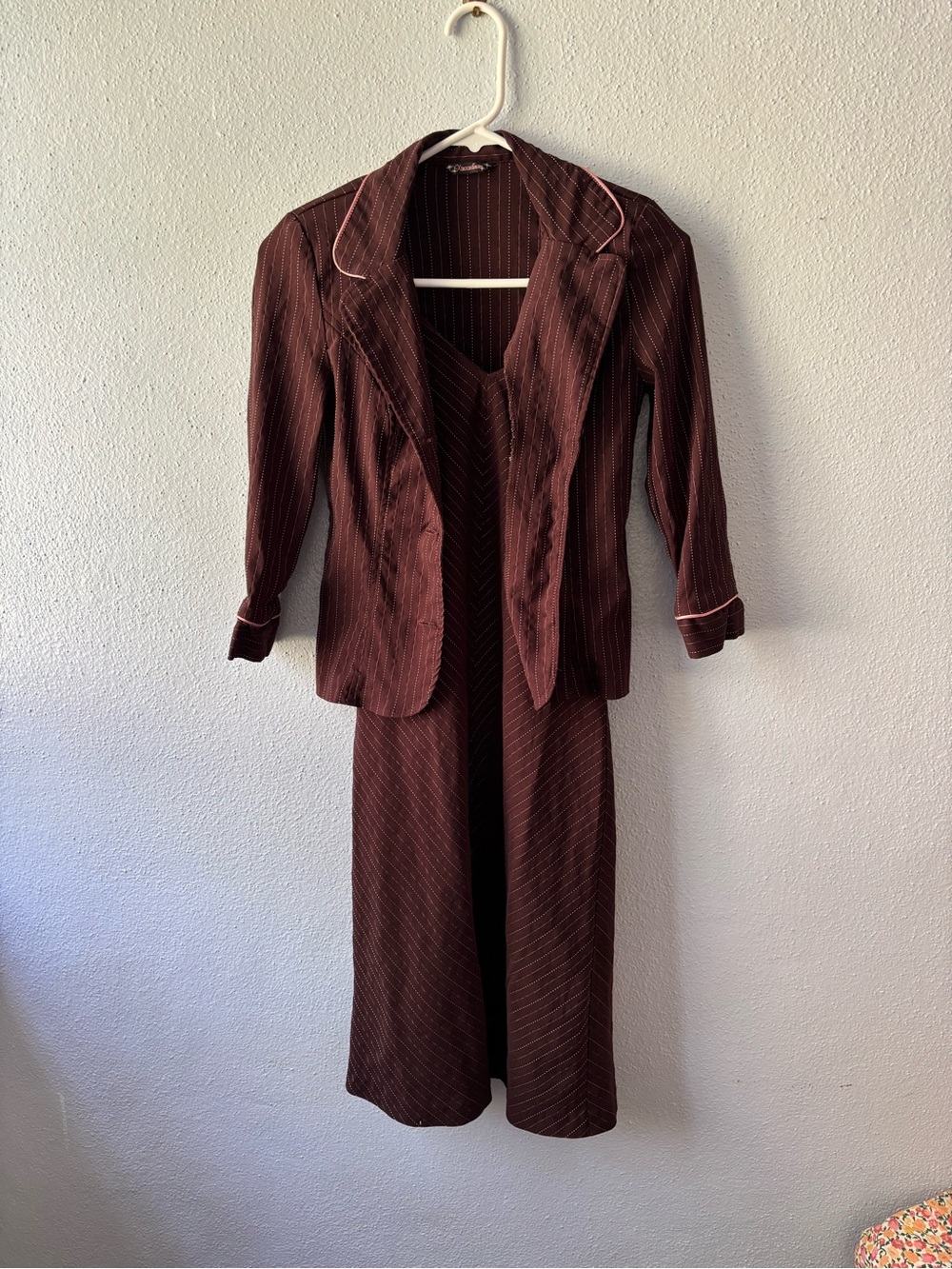 👩‍💼📈Y2K 2 PIECE PINSTRIPE OFFICE OUTFIT